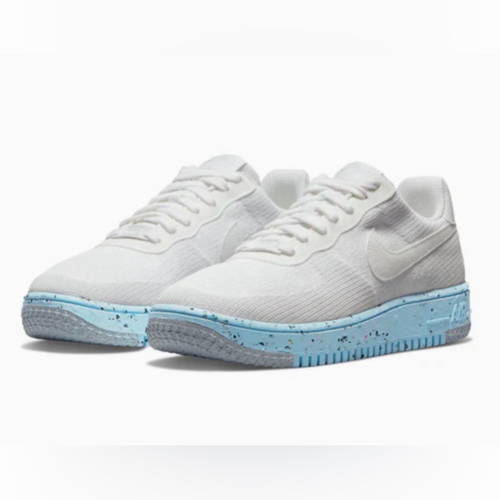 Nike White and Light Blue Athletic Shoes